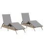 Sun loungers with cushions 2 units synthetic rattan beige by , Loungers - Ref: Foro24-3261581, Price: 275,34 €, Discount: %