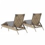 Sun loungers with cushions 2 units synthetic rattan beige by , Loungers - Ref: Foro24-3261581, Price: 275,34 €, Discount: %