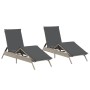 Sun loungers with cushions 2 units light gray synthetic rattan by , Loungers - Ref: Foro24-3261583, Price: 275,34 €, Discount: %