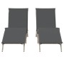 Sun loungers with cushions 2 units light gray synthetic rattan by , Loungers - Ref: Foro24-3261583, Price: 275,34 €, Discount: %