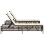 Sun loungers with cushions 2 units synthetic brown rattan by , Loungers - Ref: Foro24-3261597, Price: 273,47 €, Discount: %