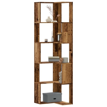 Eckregal 5 Ebenen aus gealtertem Holz 50x50x179 cm von , Bücherregale und Regale - Ref: Foro24-852589, Preis: 76,99 €, Rabatt: %