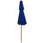 Sombrilla de dos pisos palo de madera azul 270 cm de vidaXL, Sombrillas - Ref: Foro24-313767, Precio: 91,99 €, Descuento: %