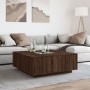 Coffee table with Infinity LED brown oak 100x100x40 cm by , Coffee table - Ref: Foro24-3284048, Price: 218,85 €, Discount: %