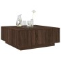 Mesa de centro con Infinity LED marrón roble 100x100x40 cm de , Mesas de centro - Ref: Foro24-3284048, Precio: 218,53 €, Desc...