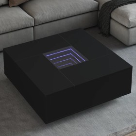 Mesa de centro con LED Infinity negra 100x100x40 cm de , Mesas de centro - Ref: Foro24-3284043, Precio: 218,85 €, Descuento: %