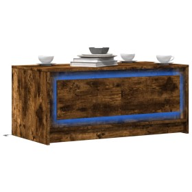 LED light coffee table made of smoked oak engineered wood by , Coffee table - Ref: Foro24-851988, Price: 102,17 €, Discount: %