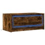 Mesa de centro con luces LED madera de ingeniería roble ahumado de , Mesas de centro - Ref: Foro24-851988, Precio: 102,17 €, ...