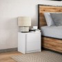 Bedside table with white engineered wood and LED lights by , Nightstands - Ref: Foro24-852047, Price: 57,99 €, Discount: %