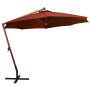 Hanging parasol with terracotta fir wood stick 3.5x2.9 m by vidaXL, Umbrellas - Ref: Foro24-313771, Price: 203,40 €, Discount: %