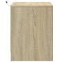 Bedside table with LED lights made of engineered oak wood in Sonoma oak color. by , Nightstands - Ref: Foro24-852051, Price: ...