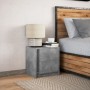 Bedside table with gray concrete engineered wood LED lights by , Nightstands - Ref: Foro24-852053, Price: 55,39 €, Discount: %