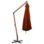 Hanging parasol with terracotta fir wood stick 3.5x2.9 m by vidaXL, Umbrellas - Ref: Foro24-313771, Price: 203,40 €, Discount: %