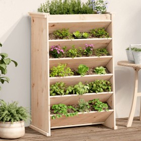 Planter herbs 6 levels solid pine wood 69x40x101.5 cm by , Pots and planters - Ref: Foro24-855048, Price: 88,99 €, Discount: %