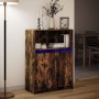 Sideboard with LED lighting, engineered smoked oak wood, 72x34x100 cm. by , Sideboards - Ref: Foro24-852163, Price: 91,20 €, ...