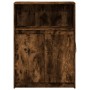 Sideboard with LED lighting, engineered smoked oak wood, 72x34x100 cm. by , Sideboards - Ref: Foro24-852163, Price: 91,20 €, ...