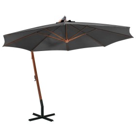 Hanging umbrella and anthracite gray fir wood stick 3.5x2.9 m by vidaXL, Umbrellas - Ref: Foro24-313768, Price: 172,91 €, Dis...