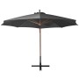 Hanging umbrella and anthracite gray fir wood stick 3.5x2.9 m by vidaXL, Umbrellas - Ref: Foro24-313768, Price: 172,79 €, Dis...