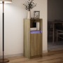 Aparador con LED madera de ingeniería roble Sonoma 38x34x100 cm de , Aparadores - Ref: Foro24-852168, Precio: 65,59 €, Descue...