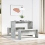 Mesa y bancos de comedor 3 pzas madera ingeniería gris hormigón de , muebles para cocinas y comedores - Ref: Foro24-855533, P...