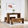 Dining table and benches 3 pieces aged engineered wood by , Furniture sets for kitchens and dining rooms - Ref: Foro24-855538...