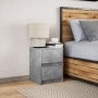 Bedside table with gray concrete engineered wood LED lights by , Nightstands - Ref: Foro24-852039, Price: 54,92 €, Discount: %