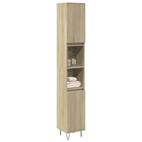 Bathroom cabinet in oak Sonoma plywood, 30x30x190 cm. by , Bathroom furniture - Ref: Foro24-849668, Price: 91,19 €, Discount: %