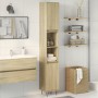 Armario de baño madera contrachapada roble Sonoma 30x30x190 cm de , Muebles de baño - Ref: Foro24-849668, Precio: 85,97 €, De...