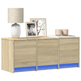 TV-Schrank aus Sonoma-Eichen-Ingenieurholz mit LED-Beleuchtung, 97x34x40 cm. von , TV-Möbel - Ref: Foro24-852238, Preis: 84,9...