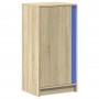 Aparador con LED madera ingeniería roble Sonoma 42,5x34x85 cm de , Aparadores - Ref: Foro24-852140, Precio: 64,41 €, Descuent...