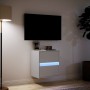 Wall-mounted TV stand with LED lights white 41x31x45 cm by , TV Furniture - Ref: Foro24-852271, Price: 61,11 €, Discount: %