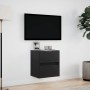 Wall-mounted TV stand with LED lights black 41x31x45 cm by , TV Furniture - Ref: Foro24-852273, Price: 61,11 €, Discount: %