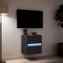 Wall-mounted TV stand with LED lights black 41x31x45 cm by , TV Furniture - Ref: Foro24-852273, Price: 61,11 €, Discount: %