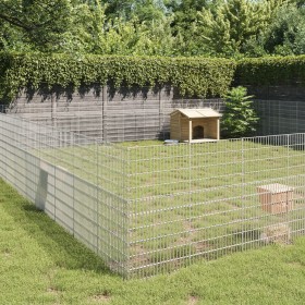 Enclosure for corralling animals, 48 panels of galvanized iron, 54x100 cm each. by , Cages and habitats for small animals - R...