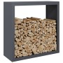 Holzregal aus anthrazitgrauem Stahl 120x35x120 cm von , Brennholztaschen und -halter - Ref: Foro24-850970, Preis: 150,29 €, R...