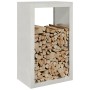 Stainless steel firewood rack 60x40x100 cm by , Firewood bags and holders - Ref: Foro24-850993, Price: 165,94 €, Discount: %