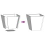 Stainless steel hexagonal planter 30x30x30 cm by , Pots and planters - Ref: Foro24-851046, Price: 43,35 €, Discount: %