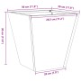 Stainless steel hexagonal planter 30x30x30 cm by , Pots and planters - Ref: Foro24-851046, Price: 43,35 €, Discount: %