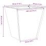 Hexagonal rusty steel planter 30x30x30 cm by , Pots and planters - Ref: Foro24-851050, Price: 32,74 €, Discount: %