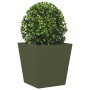 2 olive green steel planters 40x40x40 cm by , Pots and planters - Ref: Foro24-851059, Price: 87,13 €, Discount: %