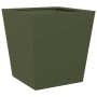 2 olive green steel planters 40x40x40 cm by , Pots and planters - Ref: Foro24-851059, Price: 87,13 €, Discount: %