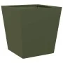 2 olive green steel planters 40x40x40 cm by , Pots and planters - Ref: Foro24-851059, Price: 66,90 €, Discount: %