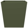 2 olive green steel planters 40x40x40 cm by , Pots and planters - Ref: Foro24-851059, Price: 87,13 €, Discount: %