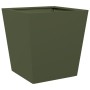 2 olive green steel planters 40x40x40 cm by , Pots and planters - Ref: Foro24-851059, Price: 87,13 €, Discount: %