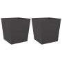 2 black steel planters 50x50x50 cm by , Pots and planters - Ref: Foro24-851067, Price: 111,32 €, Discount: %