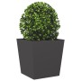 2 black steel planters 50x50x50 cm by , Pots and planters - Ref: Foro24-851067, Price: 111,32 €, Discount: %