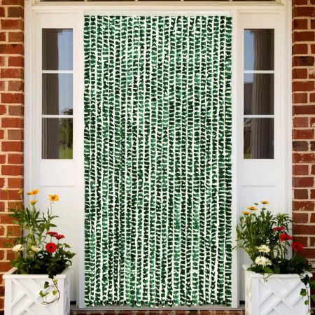 Green and white chenille mosquito net curtain 100x220 cm by vidaXL, Mosquito nets for windows - Ref: Foro24-325447, Price: 63...