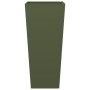 Hexagonal planter in olive green steel, 35x35x75 cm by , Pots and planters - Ref: Foro24-851086, Price: 64,99 €, Discount: %