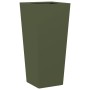 Hexagonal planter in olive green steel, 35x35x75 cm by , Pots and planters - Ref: Foro24-851086, Price: 64,99 €, Discount: %