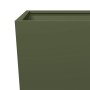 Hexagonal planter in olive green steel, 35x35x75 cm by , Pots and planters - Ref: Foro24-851086, Price: 64,99 €, Discount: %